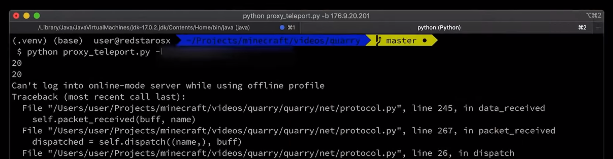 Screenshot of video containing the IP address