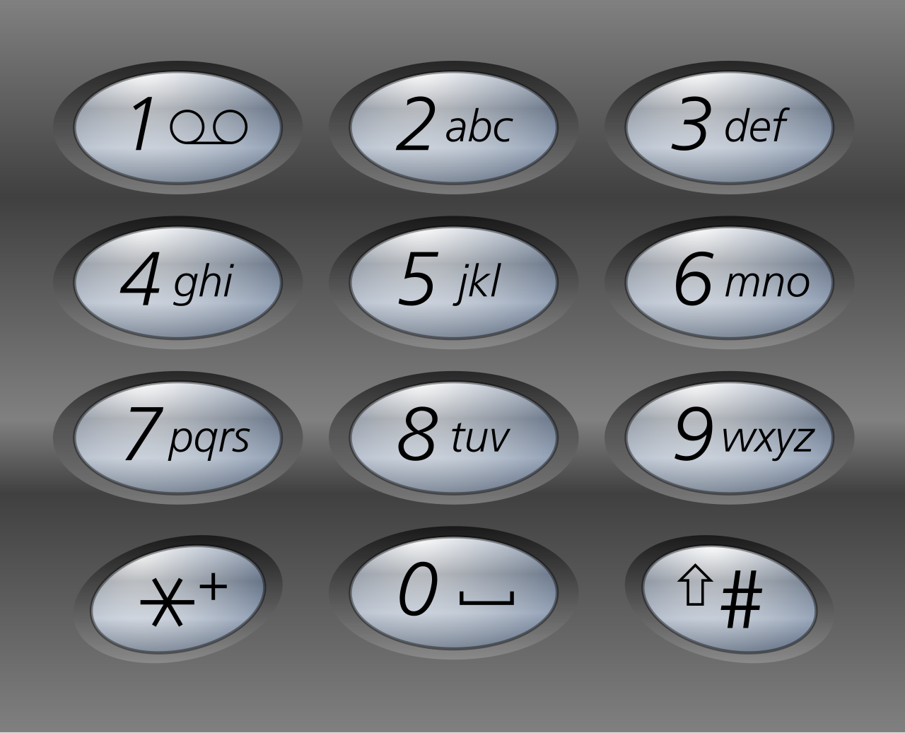 Telephone keypad