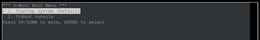U-Boot menu