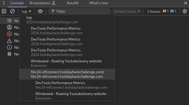 Attach console to iframe